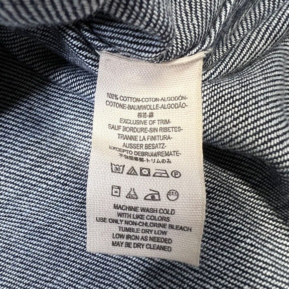 Free People Tunic Denim Soft Denim Lace Up Blue Indigo Small - Picture 12 of 13